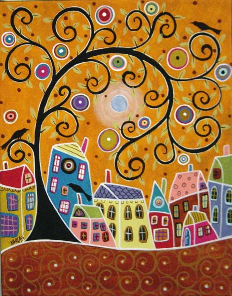 Наивная живопись картины Карлы Жерар