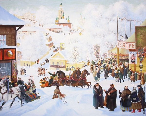 Б Кустодиев Масленица