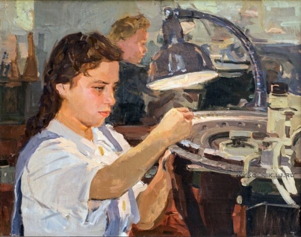 Григорьев-Савушкин Павел. «Крановщица»1955