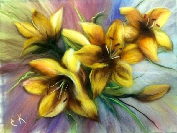 Шерстяная акварель Эммы Пшеничниковой