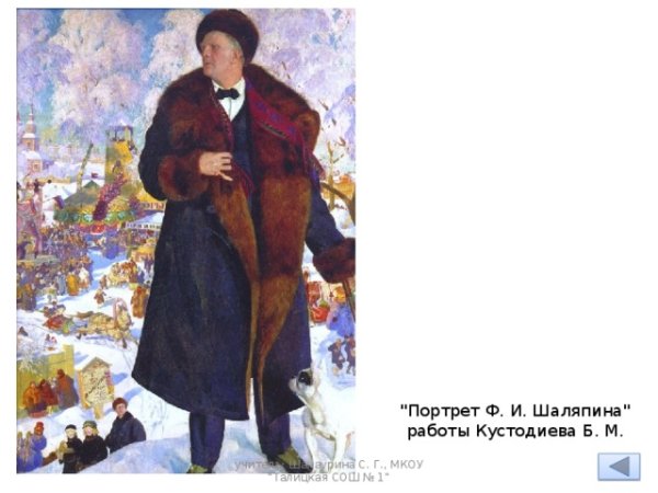 Кустодиев портрет Шаляпина 1922