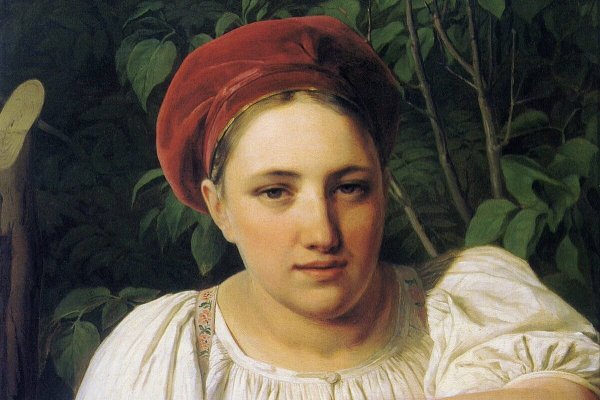 Картина Венецианова на жатве лето