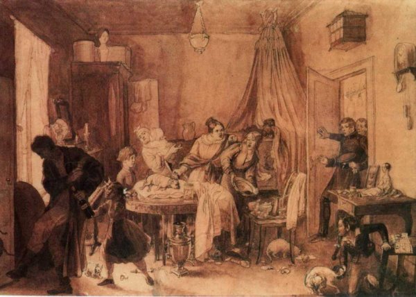 Павел Андреевич Федотов сватовство майора