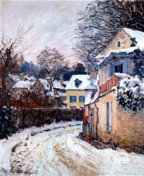 Альфред Сислей. Зима в лувесьенне. 1874