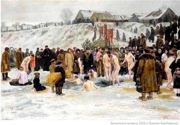 Кустодиев Крещенское водосвятие