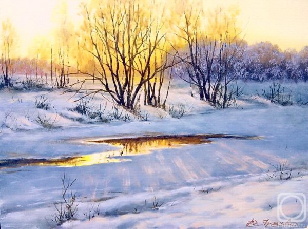 Ярцев Юрий художник зимний пейзаж