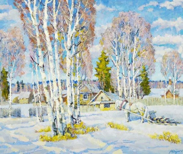 Художники пейзажист Грабарь Солнечный март