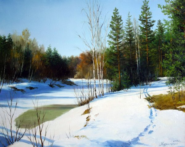 Художник Курицын Сергей зимнее