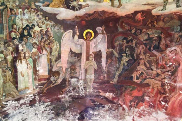 Фреска страшный суд Вазари