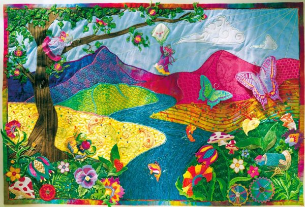 Картины из лоскутков ткани Татьяны Бахтигареевой