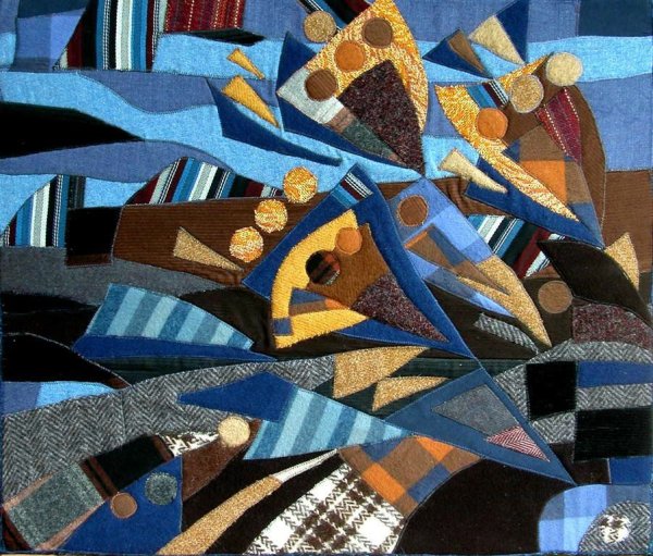 Техника кинусайга пэчворк