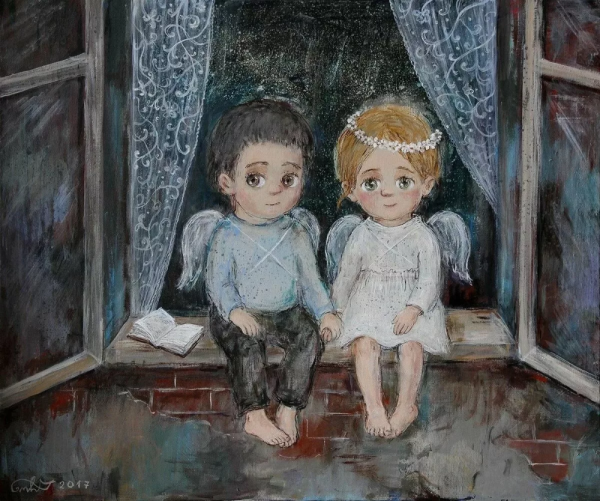 Ангелы грузинской художницы Нино Чакветадзе