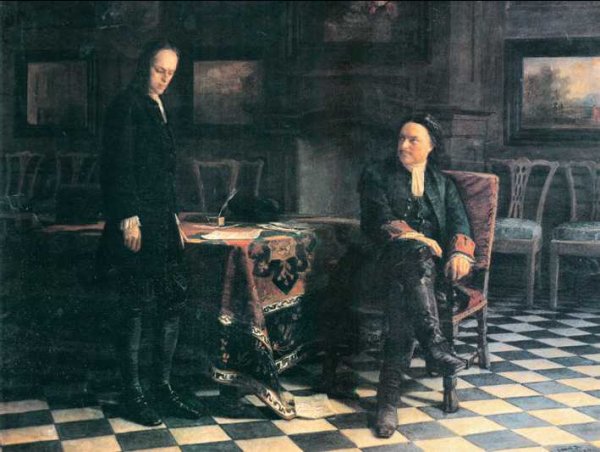 Н.Н. ге. Петр i допрашивает царевича Алексея в Петергофе