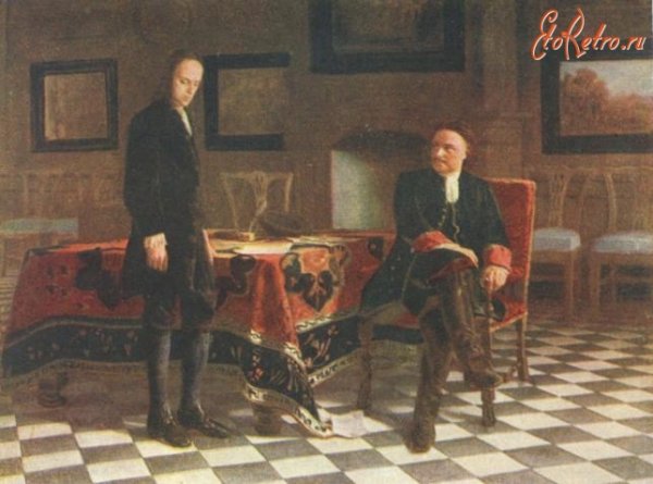 Александр Данилович Меншиков и Петр 1