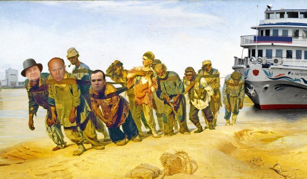 «Бурлаки на Волге» 1870-1873