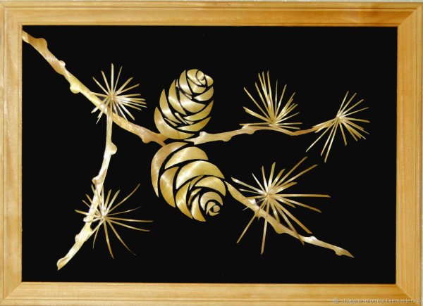 Аппликация из соломы