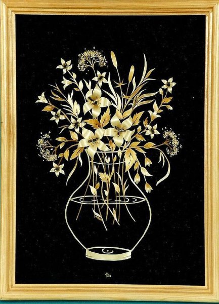 Панно из соломы на стену