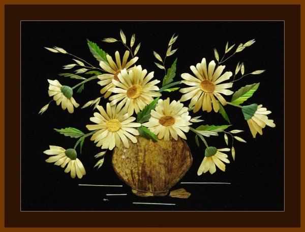 Китайское панно из соломки