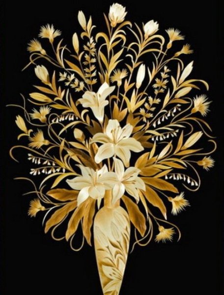 Декоративное панно из соломки