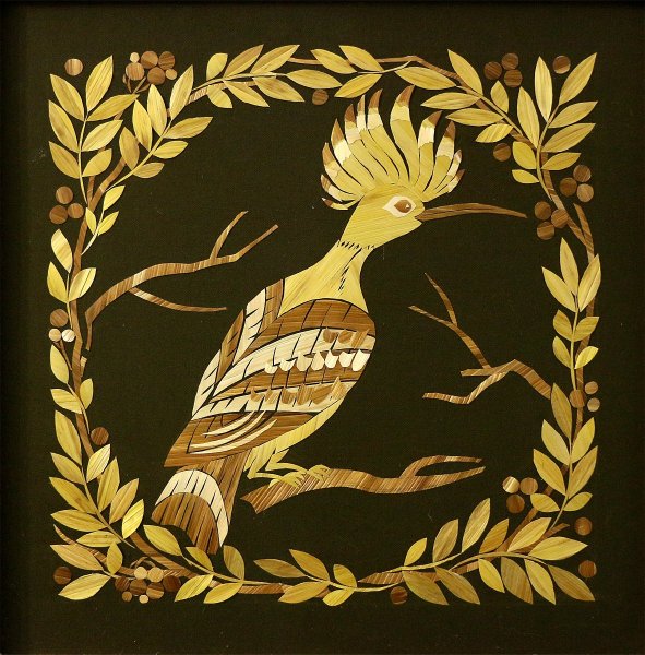 Китайская соломка панно