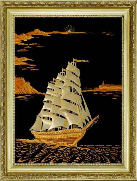 Объемные картины из соломки