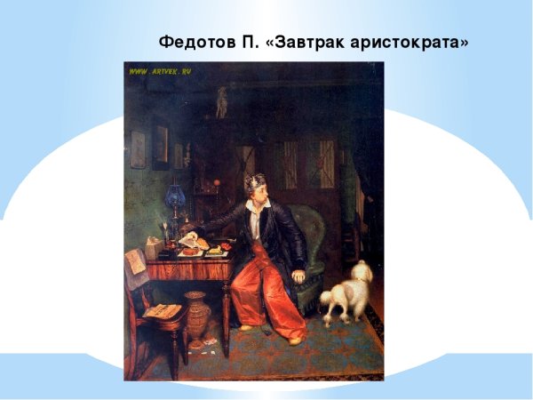 Павел Андреевич Федотов (1815-1852) завтрак аристократа