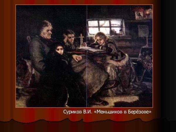 Василий Суриков Меньшиков в Березове описание картины