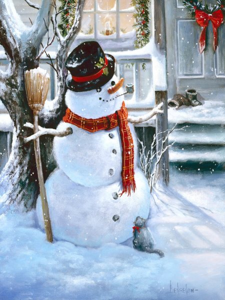 Художник Сандра Бергерон зима