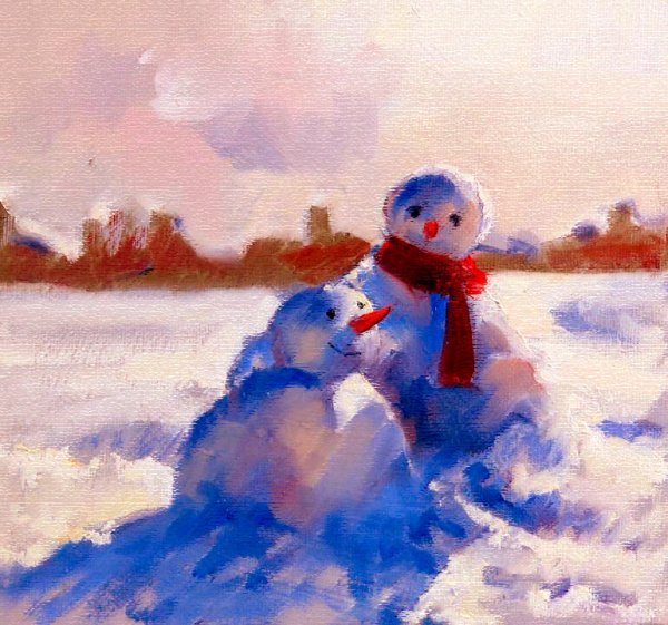 Андрей Выборнов художник Снеговик