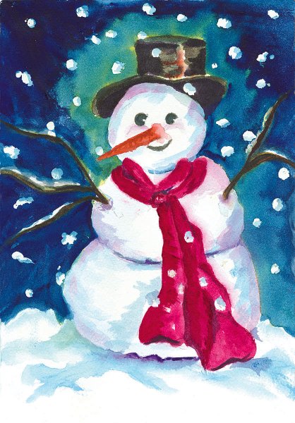 Новогодние картинные Снеговики