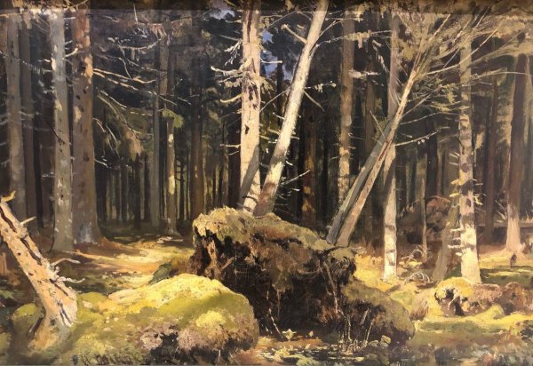 Иван Шишкин тёмный лес 1890