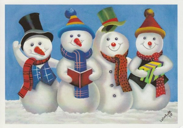 Веселые снеговички