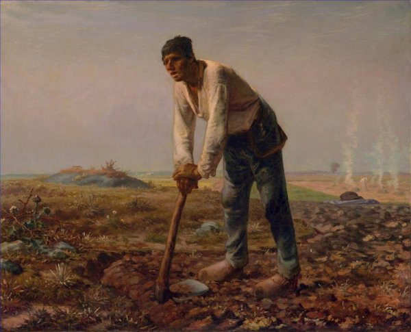«Человек с мотыгой», 1860—1862,