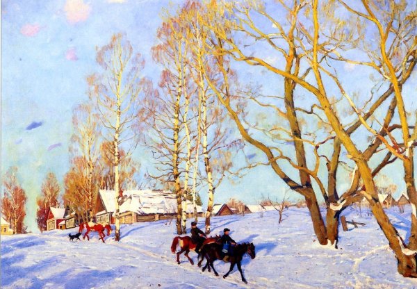 Константин Юон мартовское солнце