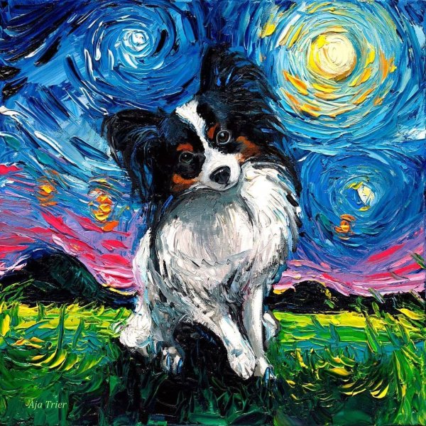 Портрет собаки маслом