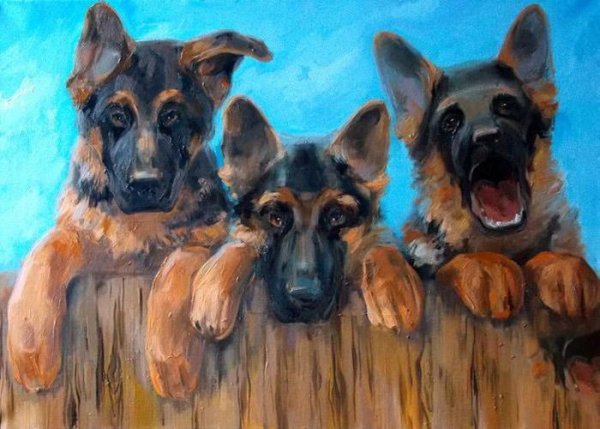 Мопс живопись