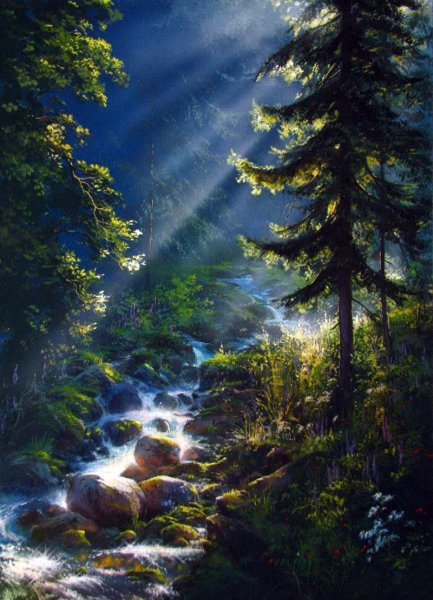 Живопись Юшкевич Виктор лес