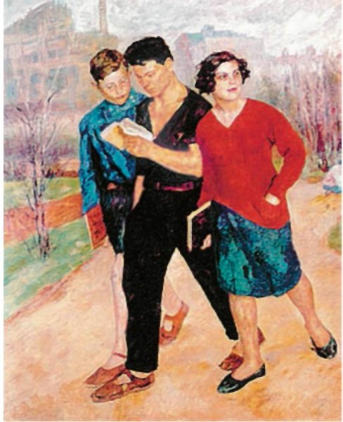 Б.Иогансон, «Рабфак идет», 1928,
