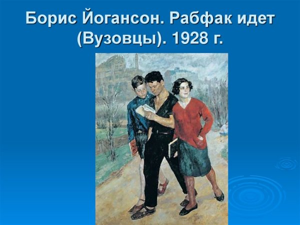 Борис Иогансон - "Рабфак идет (Вузовцы)" (1928)