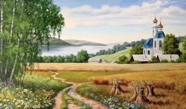 Художник Самарская Елена моя Россия-Святая Русь