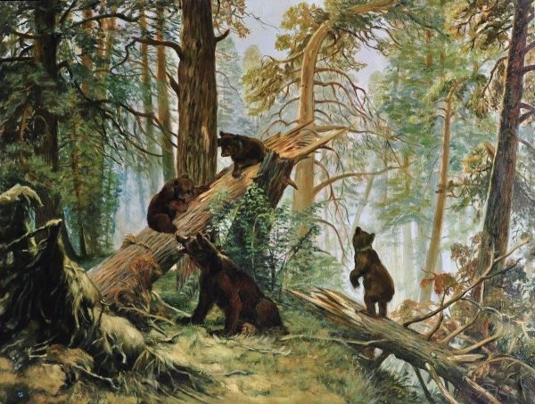 Шишкин Иван Иванович утро в Сосновом лесу