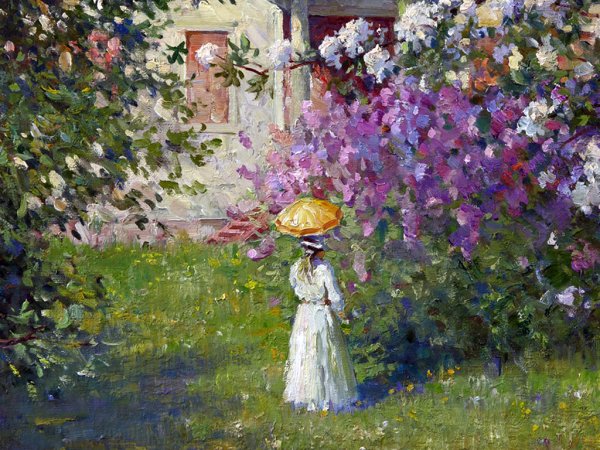 Кустодиев Яблоневый сад