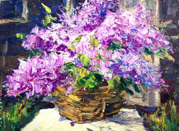 Пётр Кончаловский сирень в корзине