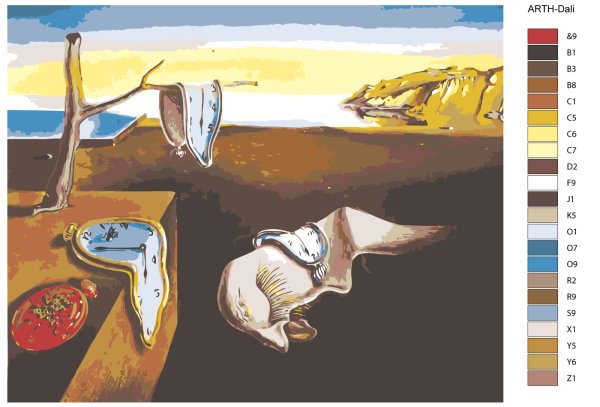 Картина по номерам дали Сальвадор постоянство памяти