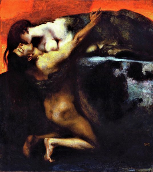 Франц фон штук поцелуй сфинкса 1895