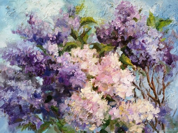 Куст сирени в цвету Ларионов