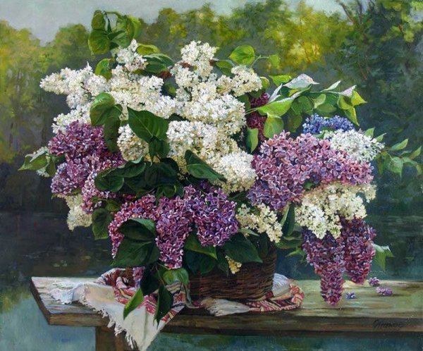 Э. Панов “сирень в кувшине”,