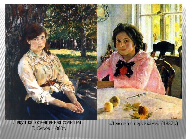 Валентин Александрович Серов девушка, освещенная солнцем. 1888г.