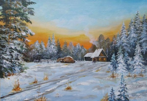 Художник Геннадий Кириченко зима