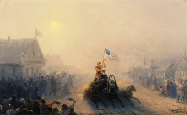 Картина Айвазовского раздача продовольствия 1892